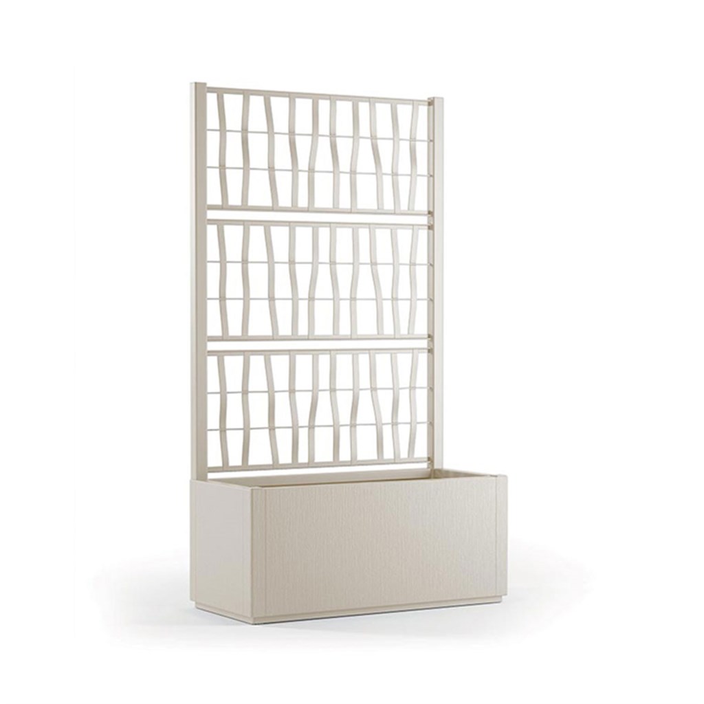 FIORIERA ETHICA RETTANGOLARE CM.80 C/SPALLIERA GESSO